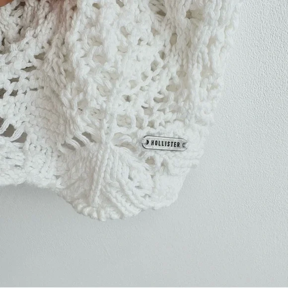 Hollister White Crochet Tank Cami - Picture 6 of 7